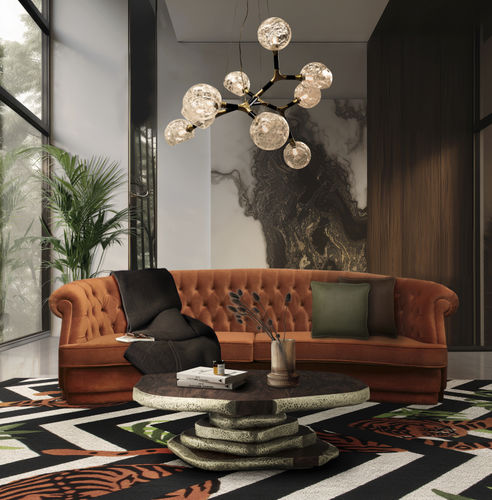 Круглый диван - MAREE II - BRABBU DESIGN FORCES - современный / для гостиной / из ткани