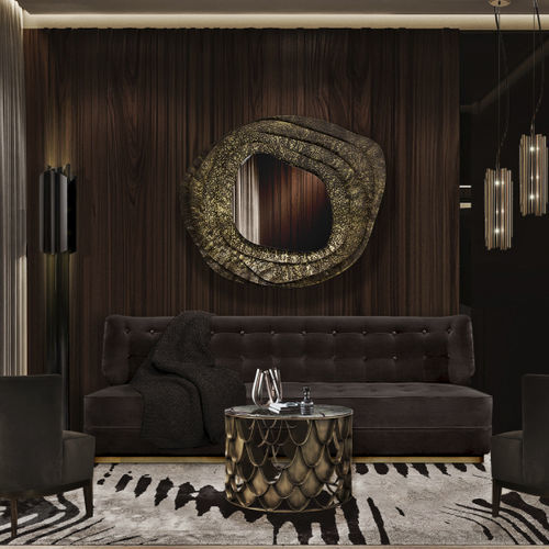 Настенное зеркало - KUMI II - BRABBU DESIGN FORCES - для профессионального использования / современное / из латуни