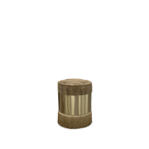 Классический пуф - OLIVIA - KOKET Love Happens - из ткани / из латуни / круглый