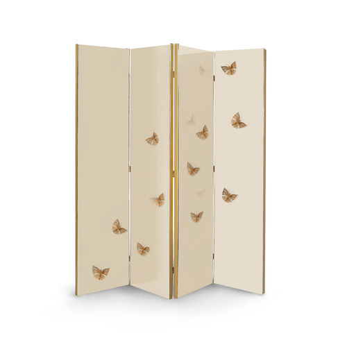 Современная ширма - EUPHORIA CREAM LACQUER METAL FRAME - KOKET Love Happens - из лакированной древесины / из полированной латуни / из полированной нержавеющей стали