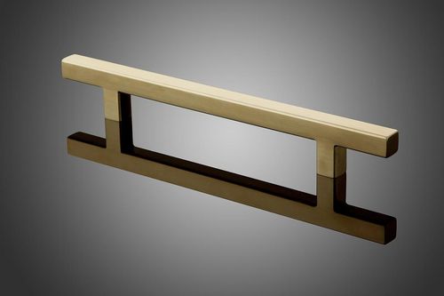 Стационарная дверная ручка для двери - RECTANGULAR - FORMS+SURFACES - из латуни / из бронзы / из нержавеющей стали
