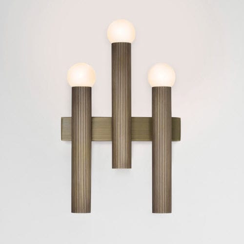 Современный настенный светильник - TRIPTYQUE - cto lighting - для интерьера / из полированной латуни / из опалового стекла