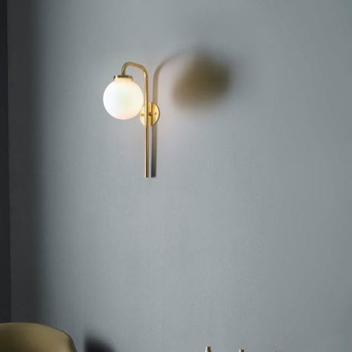 Современный настенный светильник - BIG BULB OPAL - cto lighting - для интерьера / из полированной латуни / из опалового стекла