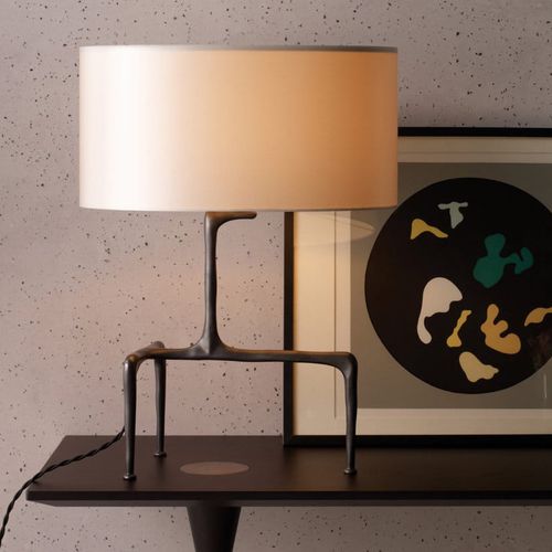 Настольная лампа - BRAQUE - cto lighting - из латуни / из шелка / из льна