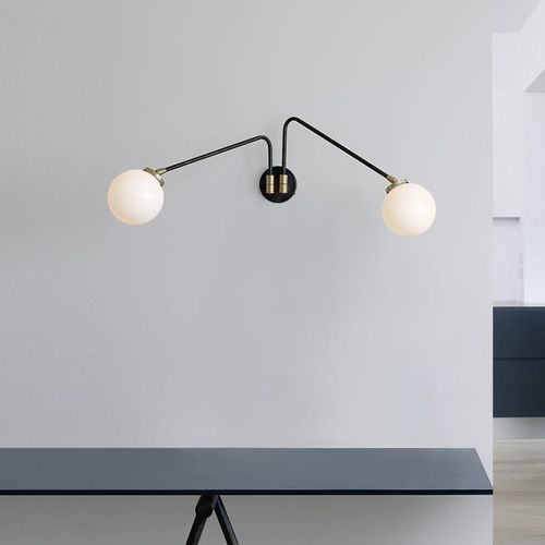 Современный настенный светильник - ARRAY TWIN OPAL - cto lighting - для интерьера / из латуни / из опалового стекла