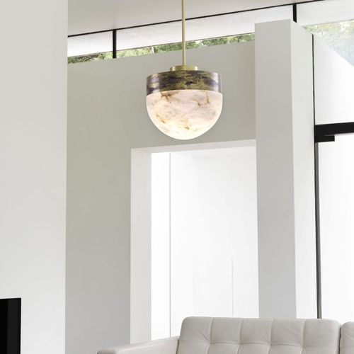 Подвесная лампа - LUCID - cto lighting - из латуни / из алебастра / современная