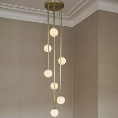Современная люстра - MEZZO CLUSTER - cto lighting - из опалового стекла / из латуни / LED