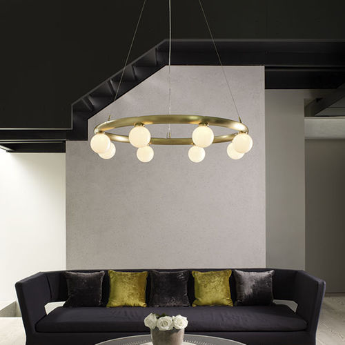 Современная люстра - ORB - cto lighting - из опалового стекла / из латуни / из нержавеющей стали