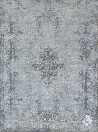 Традиционный ковер - DARIA GREY BLUE - Edition Bougainville - с рисунком / из шерсти / из шелка