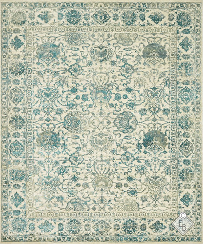 Традиционный ковер - DILARA BLUE GREEN - Edition Bougainville - восточный мотив / из шерсти / из шелка