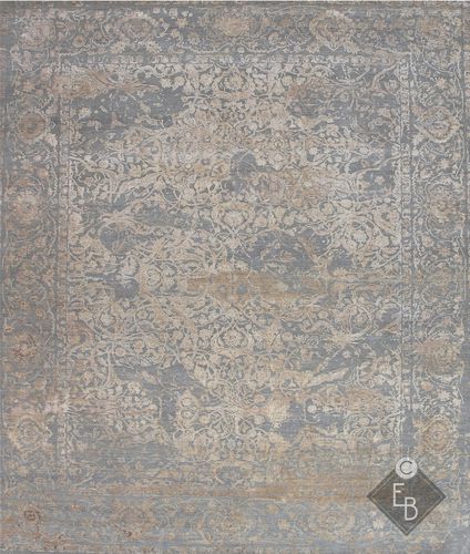 Современный ковер - JALEH GREY LILAC - Edition Bougainville - с рисунком / из шерсти / из шелка