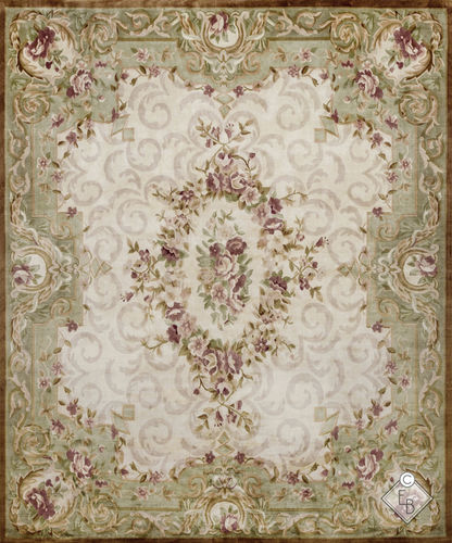 Традиционный ковер - BAGATELLE STANDARD - Edition Bougainville - в цветочек / из ПЭТФ / из шерсти