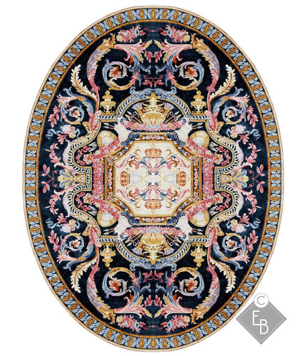 Традиционный ковер - FONTAINEBLEAU STANDARD - Edition Bougainville - в цветочек / из ПЭТФ / из шерсти