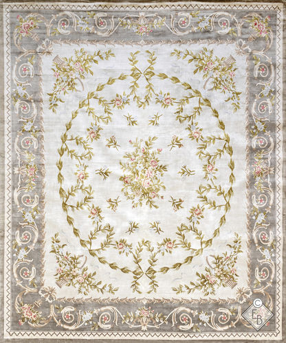 Традиционный ковер - ISABEAU STANDARD - Edition Bougainville - в цветочек / из ПЭТФ / из шерсти