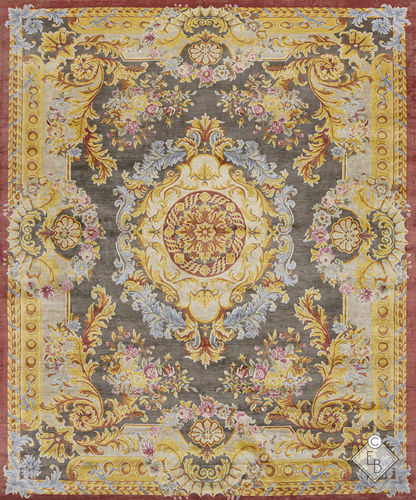 Традиционный ковер - MARGAUX STANDARD - Edition Bougainville - в цветочек / из ПЭТФ / из шерсти