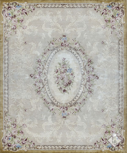 Традиционный ковер - MIRABEAU STANDARD - Edition Bougainville - в цветочек / из шерсти / из шелка