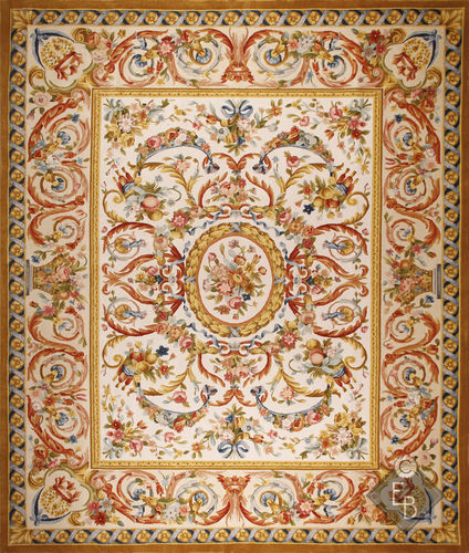 Традиционный ковер - VOUGEOT STANDARD - Edition Bougainville - в цветочек / из ПЭТФ / из шерсти