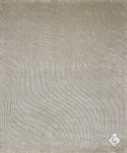 Современный ковер - EMBAJADORES BEIGE - Edition Bougainville - в полоску / из шелка / прямоугольный