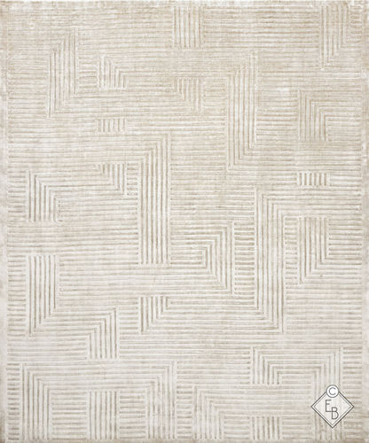Современный ковер - HORNSTULL BEIGE - Edition Bougainville - в полоску / из шерсти / из шелка
