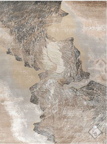 Современный ковер - TUUL - Edition Bougainville - с рисунком / из ПЭТФ / из шерсти