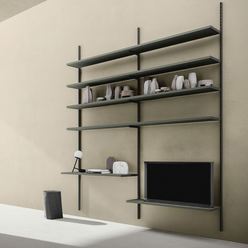 Настенный книжный шкаф - FLEXY EASY SM2006 - ZALF spa - модульный / современный / из металла