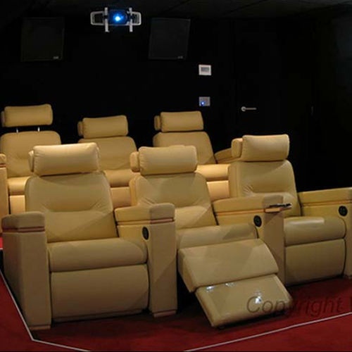 Кресло для кинотеатра из ткани - VOTRE CINEMA - домашний кинотеатр / для бытового использования / желтое