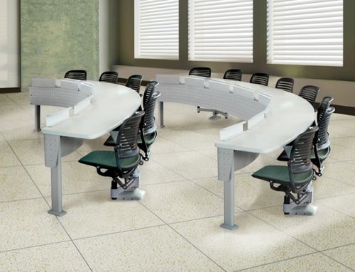 Современная парта - FOCUS® FIXED LECTURE  - American Seating - из дерева / из металла / прямоугольная