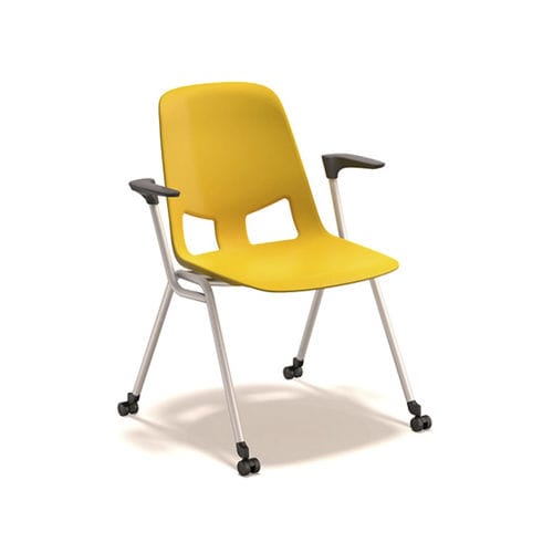 Стул для работы из полипропилена - US® FAMILY - American Seating - на колесиках / для школ