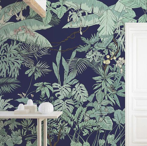 Современный обои - Jungle Tropical BORNEO - Ohmywall - природный мотив / в цветочек / панорамный