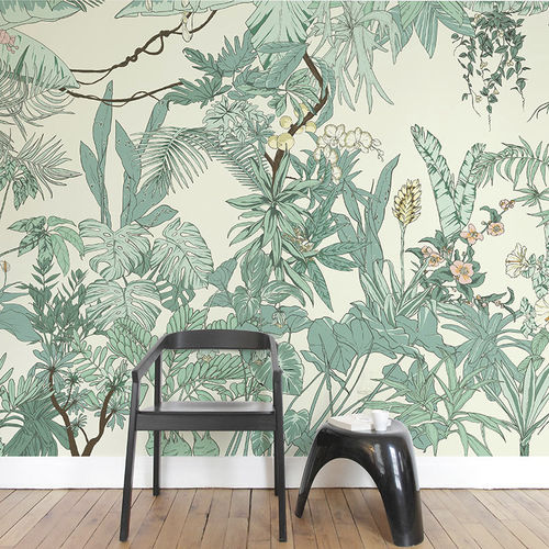 Современный обои - Papier peint Jungle Tropical AMAZONAS - Ohmywall - в цветочек / природный мотив / панорамный