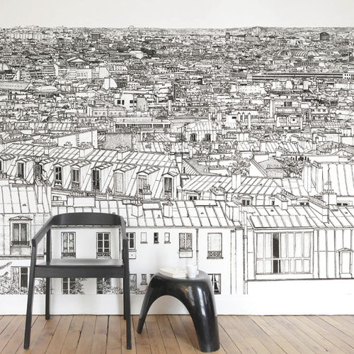 Современный обои - Papier peint Vue de Paris Opéra Grand Palais Panoramique - Ohmywall - панорамный / городской мотив / сцены из жизни