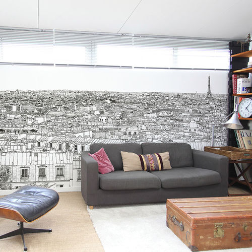 Современный обои - Papier peint Vue de Paris Montparnasse Tour Eiffel Big Panor - Ohmywall - панорамный / городской мотив / сцены из жизни