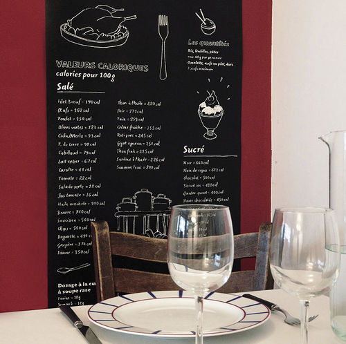 Современный обои - Lé unique papier peint PENSE-BÊTE DE CUISINE Tableau Noir - Ohmywall - панорамный / имитация обоев / белый