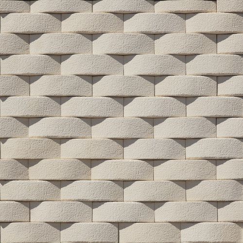 Облицовка из долговечных материалов - GEOMETRIC : ATLAS BEIGE - Mathios SA - из бетона / для наружного использования / внутренняя