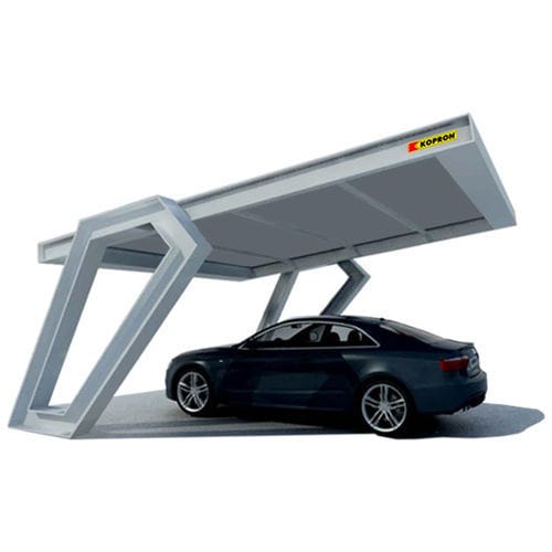 Навес для автомобиля для парковки - K-LAMBO - KOPRON - с солнечной батареей / из листового металла
