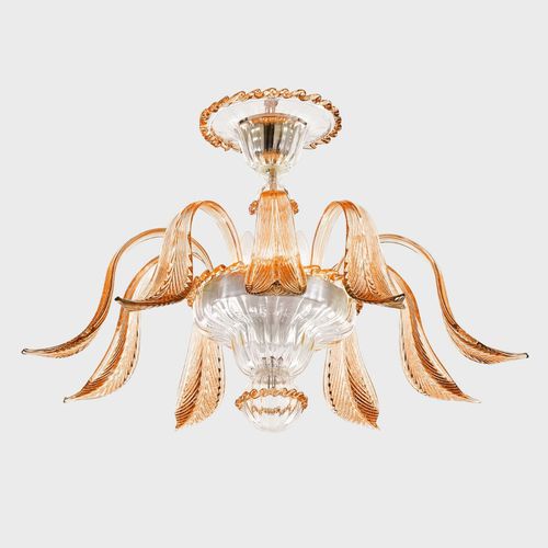Современный потолочный светильник - AFRODITE WITH LEAVES - Sogni di Cristallo - из муранского стекла / LED / ручной работы