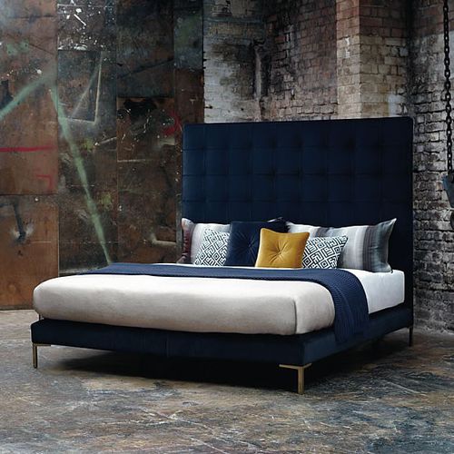 Двуспальная кровать - WINSTON 03 - Savoir Beds - современная / обитая / из хлопка