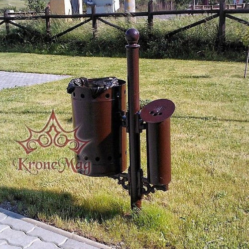 Общественный мусорный контейнер - URBAN 1.S - KRONEMAG MILLENIUM srl - напольный / из чугуна / со встроенной пепельницей