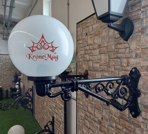Классический настенный светильник - MED03 GLOB 300A - KRONEMAG MILLENIUM srl - для наружного применения / из стекла / из алюминия