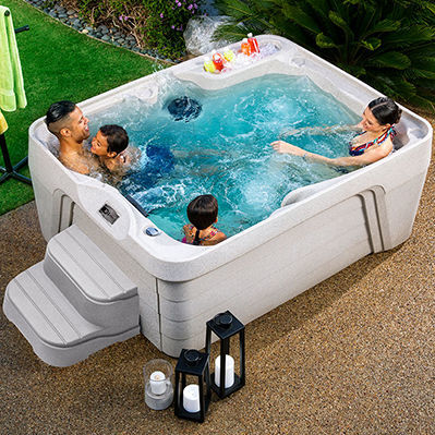 Каркасная спа-ванна - AZURE™ - HotSpring® Spas - прямоугольная / 4 места / из акрила