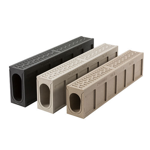Лоток канализации с решеткой - MonoDrain - ACO Building Drainage - из бетона / для общественных мест / черный