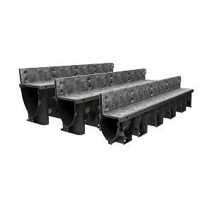 Щелевой лоток канализации - MultiDrain PPD Brickslot ST - ACO Building Drainage - из гальванизированной стали / для общественных мест / для зданий