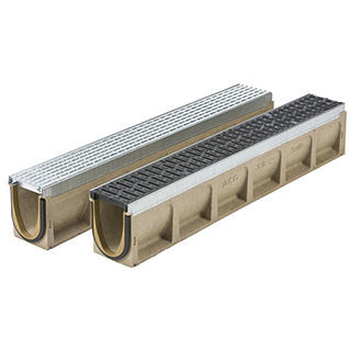 Лоток канализации с решеткой - Multiline Sealin - ACO Building Drainage - из резинобетона / из стали / дорожный
