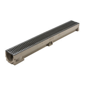 Лоток канализации с решеткой - RainDrain B 125 - ACO Building Drainage - с боковой прорезью / из резинобетона / из чугуна