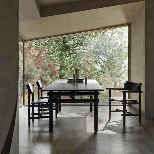 Современный обеденный стол - MUECKE - Knoll international - из цельной древесины / с основанием из цельной древесины / прямоугольный
