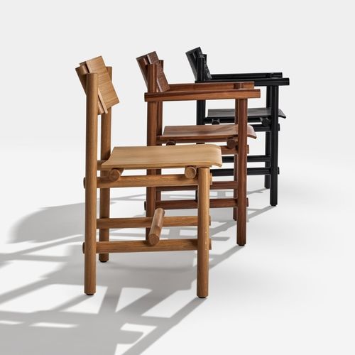 Современный cтул для столовых - MUECKE - Knoll international - для интерьера / из натурального дуба / из цельной древесины