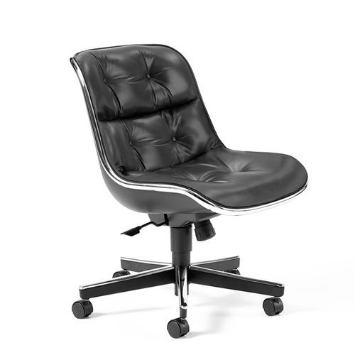 Современное директорское кресло - POLLOCK - Knoll international - из кожи / из полипропилена / из алюминия