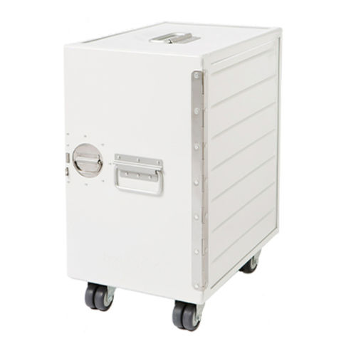 Тумба под письменный стол из алюминия - BORDBAR_BOX WHITE - bordbar design GmbH - с 5 выдвижными ящиками / на роликах / уникальный дизайн