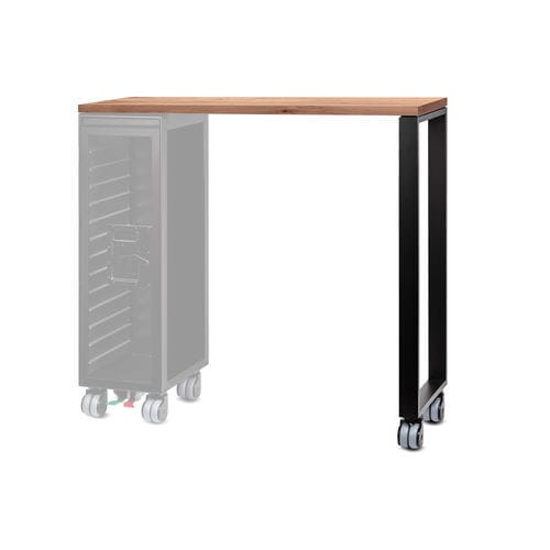 Современный высокий стол для еды стоя - HIGHTABLE_BY JANUA_ NATURAL - bordbar design GmbH - из дуба / с основанием из анодированного алюминия / прямоугольный