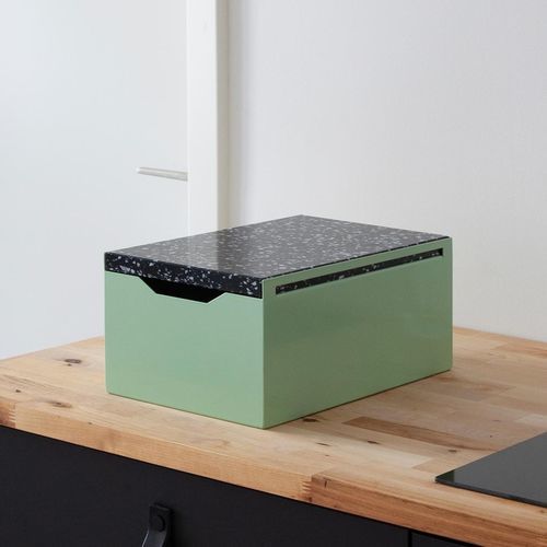 Шкатулка из дуба - BREAD BOX - MYKILOS - из стали, покрытой порошком / из полиэтилена / с крышкой